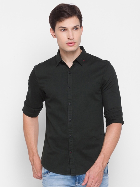 

SPYKAR Men Green Casual Shirt