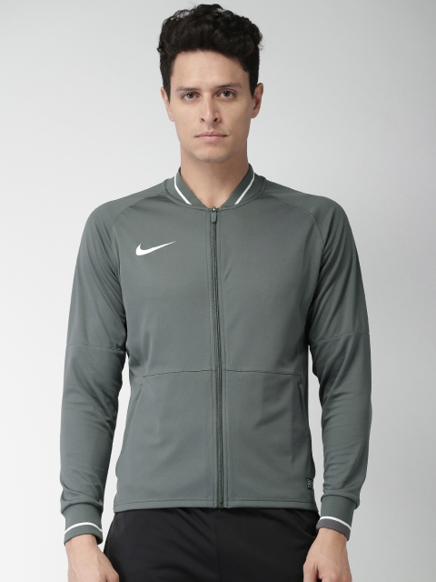 

Nike Men Grey AS TS CRKT M NK Solid Sporty Jacket