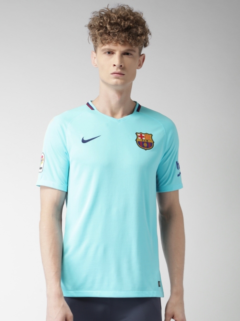

Nike Men Sea Green Solid FC Barcelona Stadium Away Football Jersey