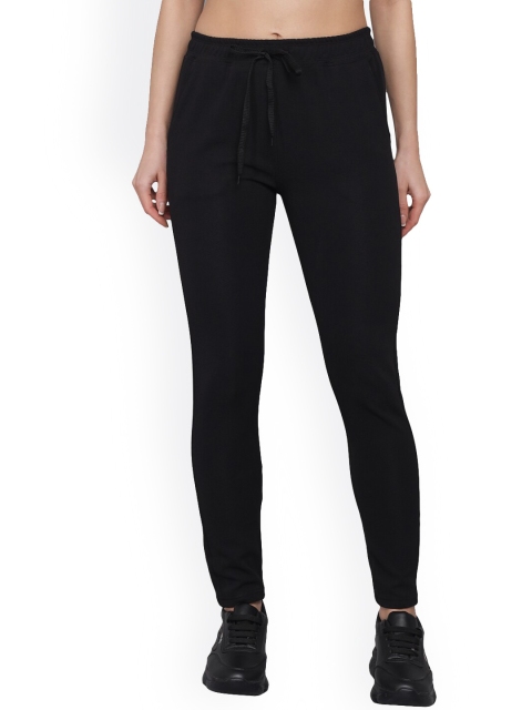 

Kushi Flyer Women Black Solid Track Pants