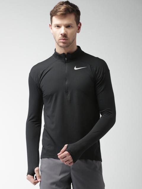 

Nike Men Black Solid High Neck AS M NK DRY T-shirt