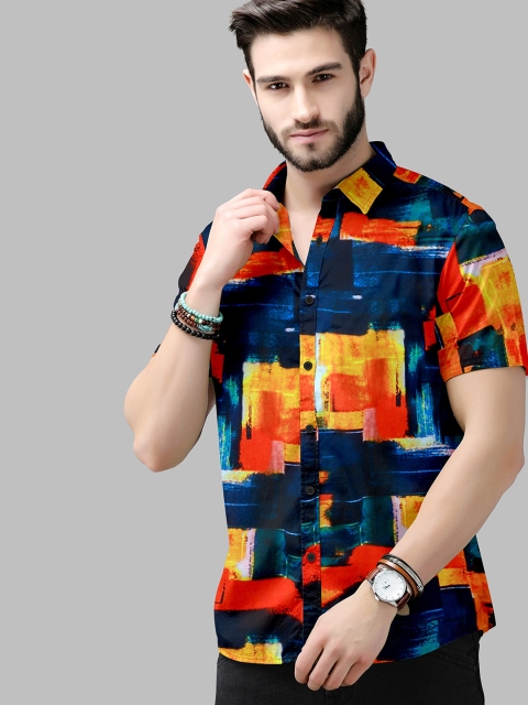

Fashion FRICKS Men Multicoloured Standard Printed Casual Shirt, Multi