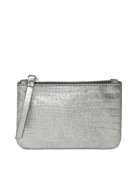 

Accessorize Gunmetal-Toned Croc-Textured Leather Shimmer Purse, Metallic