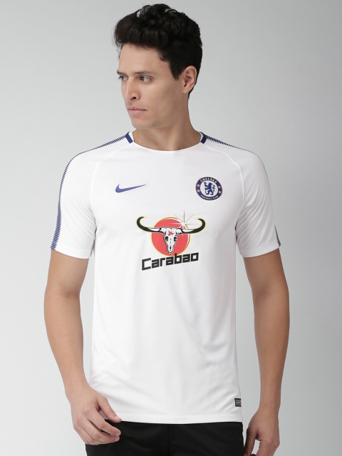 

Nike Men White Chelsea Football Club Dry Squad Soccer T-shirt