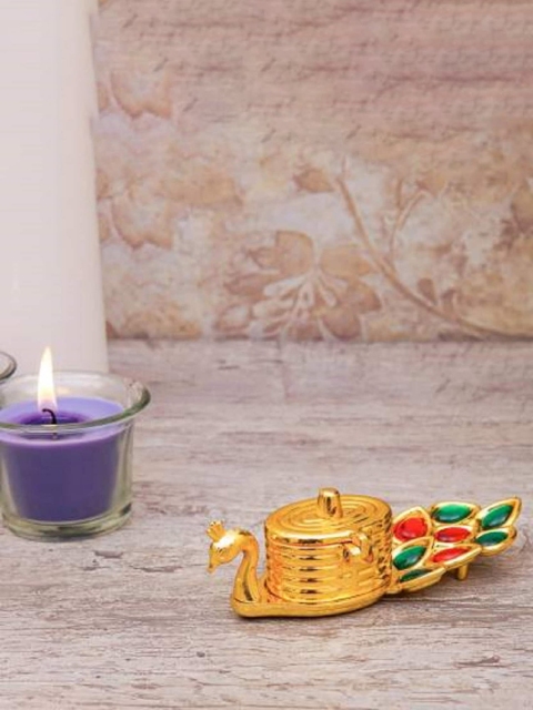 

Fashion Bizz Gold-Toned Mor Roli Kumkum Box