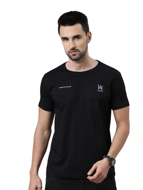 

macmerise Men Black Printed Cotton Bio Finish T-shirt