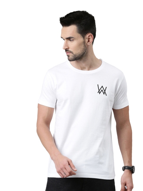 

macmerise Men White Solid Cotton Bio Finish T-shirt