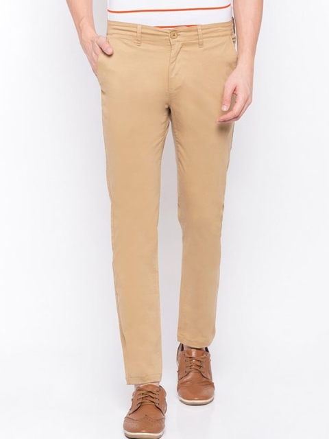 

SPYKAR Men Yellow Slim Fit Chinos Trousers