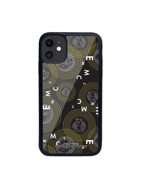

macmerise Black Printed Albert Einstein Equation iPhone 11 Glass Phone Back Case