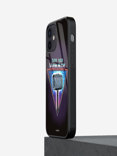 

macmerise Black & Blue Mighty Raise your Hammer iPhone 12 Back Case