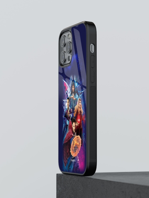 

macmerise Blue Dr. Strange Multiverse Team Printed iPhone 13 Pro Glass Back Case