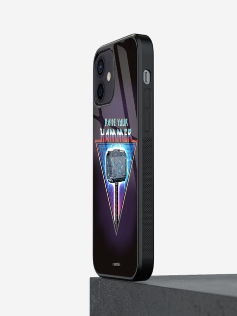 

macmerise Black & Blue Thor Hammer Printed iPhone 12 Mini Phone Case