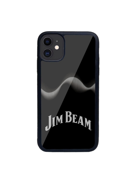 

macmerise Black Printed Jim Beam Sound Waves iPhone 11 Glass Phone Back Case