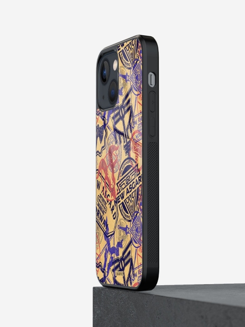 

macmerise Yellow Printed iPhone 13 Glass Phone Case