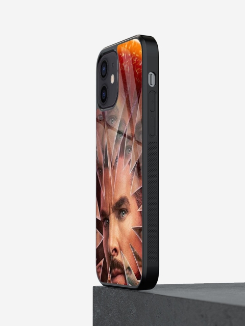 

macmerise Red Printed iPhone 12 Glass Phone Case