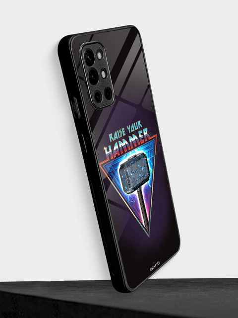 

Macmerise Black Printed Oneplus 9R Glass Phone Case