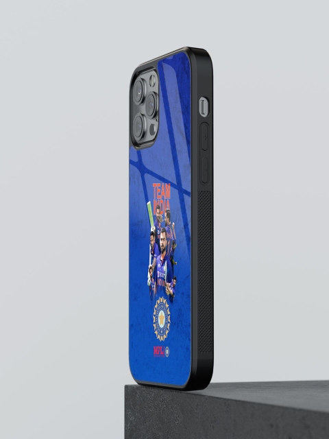 

macmerise Blue Printed Iphone 13 Pro Glass Phone Case