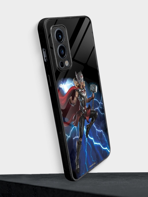 

macmerise Black & Blue Mighty Thor Attack Printed Oneplus Nord 2 Back Case