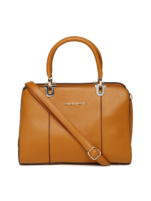 

David Jones Tan Brown Solid Handheld Bag