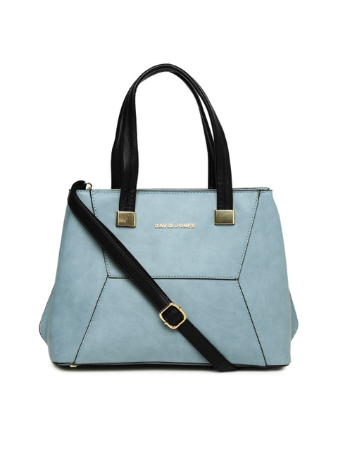 

David Jones Blue Solid Shoulder Bag