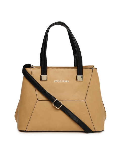 

David Jones Beige Solid Shoulder Bag