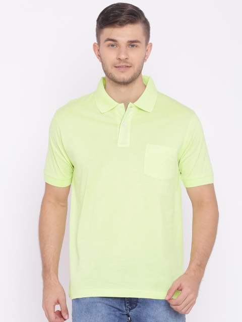 

ColorPlus Men Green Solid Classic Fit Polo Collar T-shirt