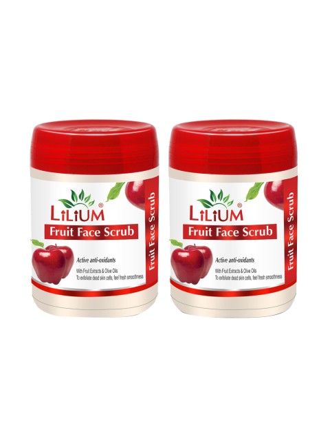 

Lilium Set Of 2 Fruit Brightening & Revitalizing Face Scrub 900ml, Red