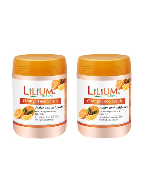 

Lilium Set Of 2 Orange Scrub