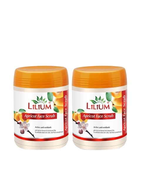 

Lilium Set Of 2 Apricot Face Scrub Dead Skin Remover, Yellow