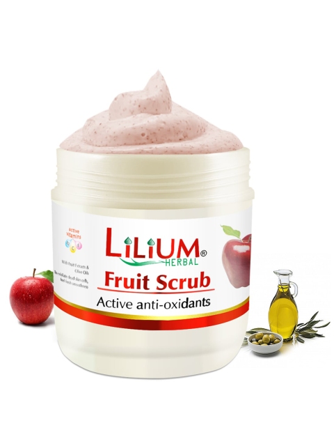 

Lilium Set Of 3 Fruit Face Scrub, Red
