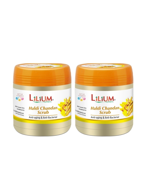 

Lilium Set Of 2 Haldi Chandan Face Scrub, Yellow