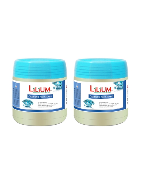 

Lilium Set Of 2 Diamond Face Scrub 500ml, White