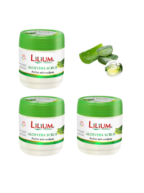 

Lilium Set Of 3 Green Aloe Vera Face Scrub