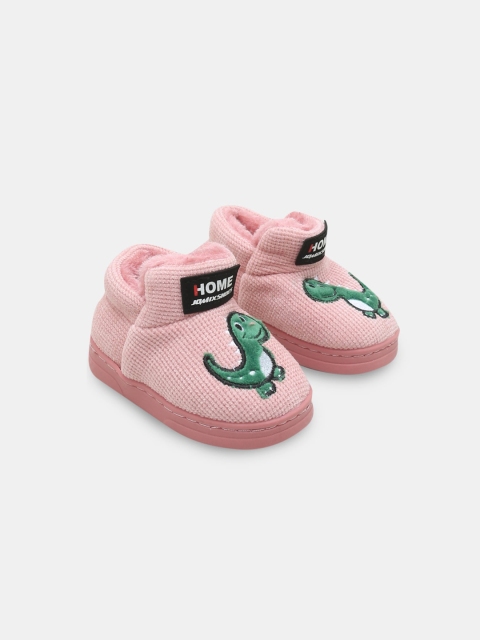

Hopscotch Girls Pink Animal Applique Booties