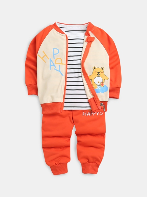 

Hopscotch Unisex Kids Red & White Striped T-shirt with Trousers