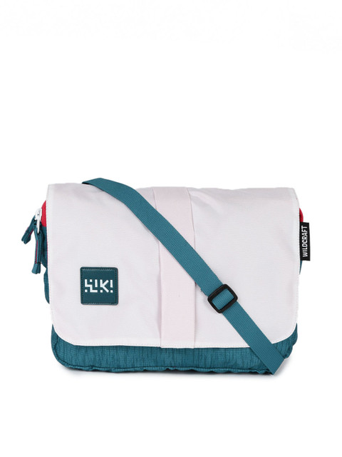 

Wildcraft Wiki Unisex White & Blue Colourblocked Baguette Messenger Bag