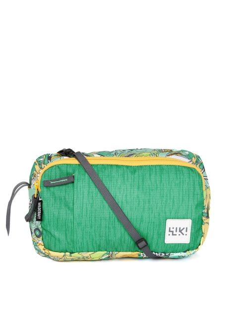 

Wildcraft Unisex Green & Yellow Printed Messenger Bag