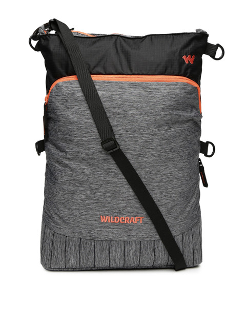 

Wildcraft Unisex Grey & Black Colourblocked Messenger Bag