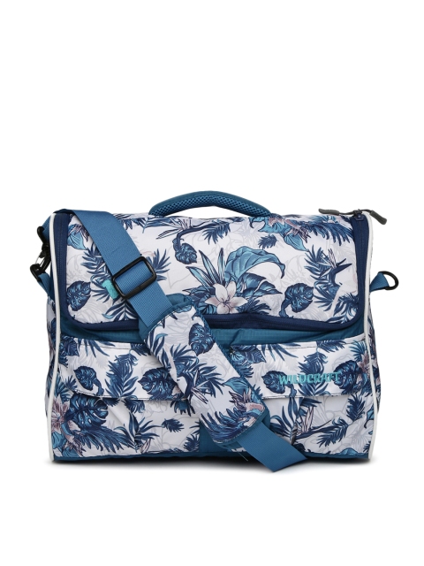 

Wildcraft Unisex White & Blue Floral Print Messenger Bag