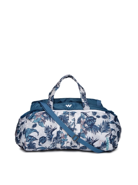 

Wildcraft Unisex White & Blue Floral Print Messenger Bag