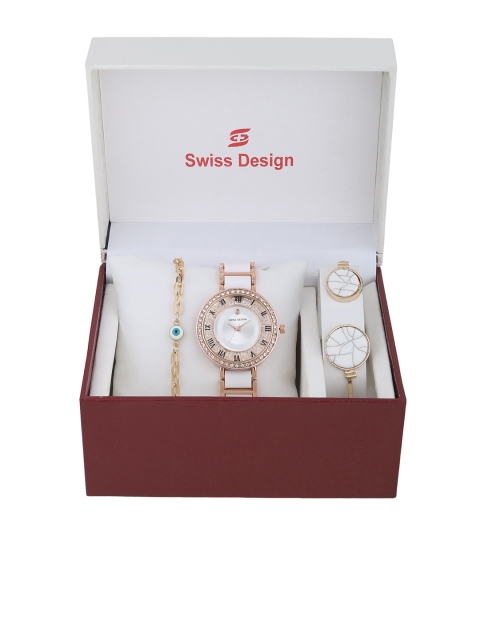 

Swiss Design Women White Watch Gift SetSD-Watch Gift Set-14