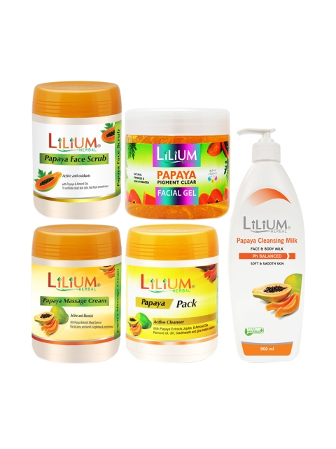

Lilium Anti-Oxidants Papaya Facial Kit With Papaya Cleansing Milk, Na