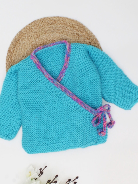 

Woonie Unisex Kids Blue & Purple Cardigan