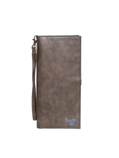 

Baggit Men Brown Solid Three Fold Wallet