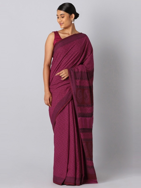 

Taneira Pink & Black Bagh Pure Cotton Bagh Saree
