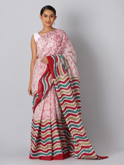 

Taneira Pink & Maroon Pure Cotton Saree