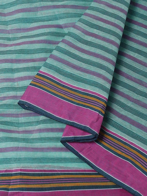 

Taneira Blue & Purple Striped Pure Cotton Saree