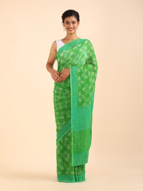 

Taneira Green Pure Georgette Saree