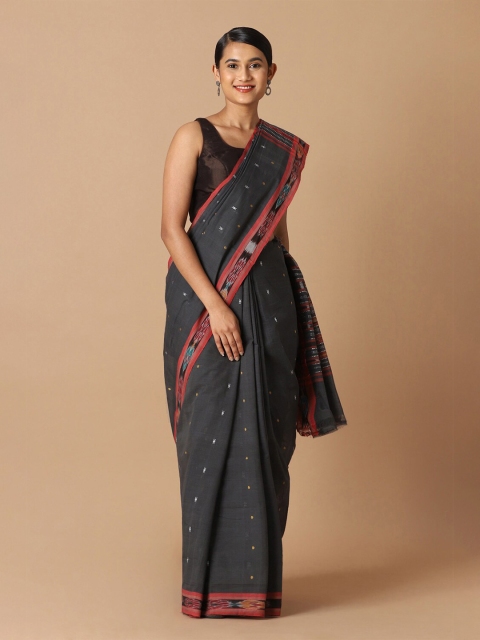 

Taneira Grey Woven Design Pure Cotton Saree