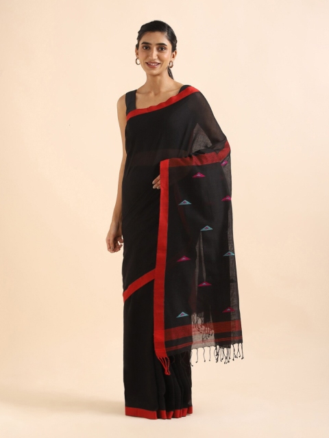 

Taneira Black & Red Pure Cotton Saree